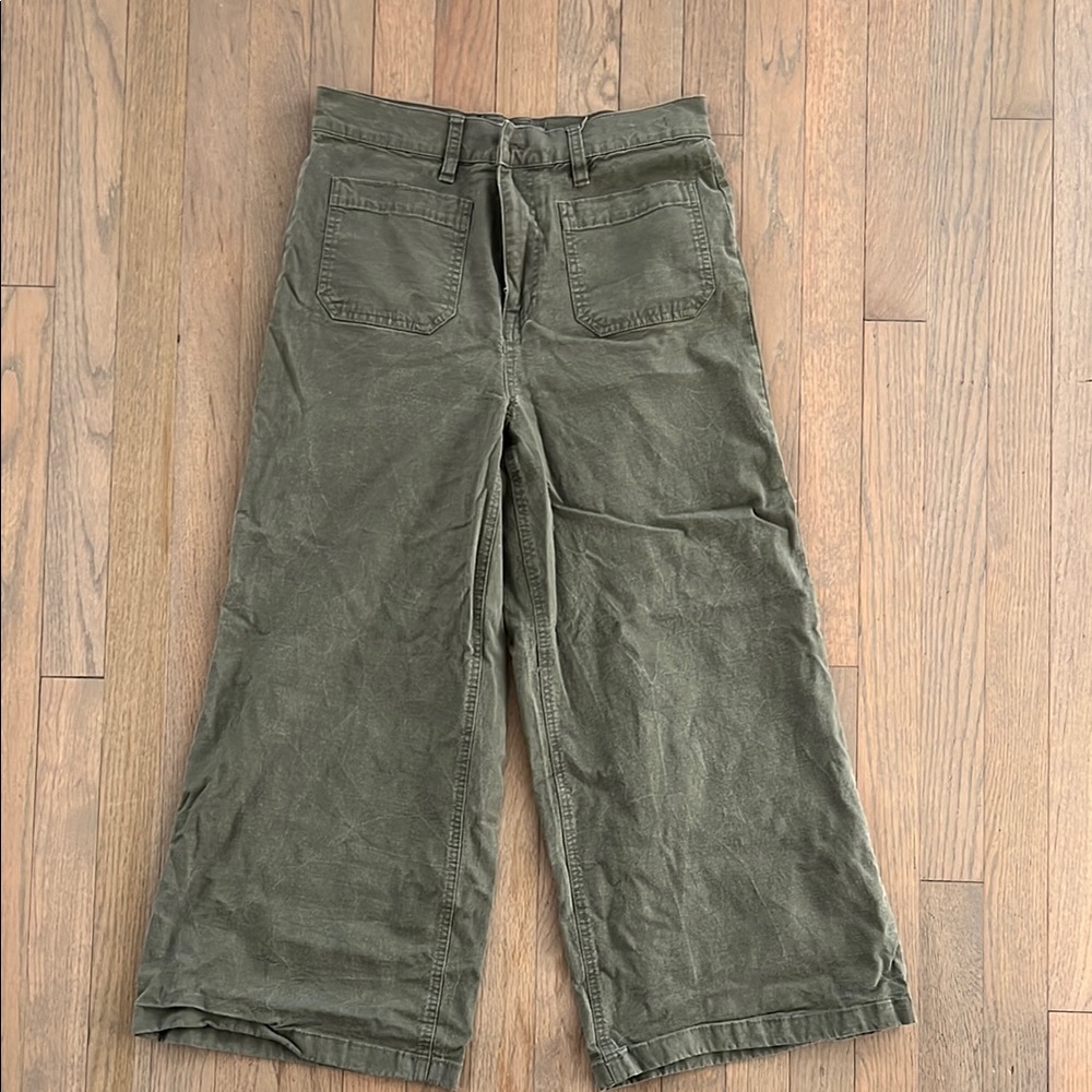 Point Sur Olive Green Wide Leg Pants